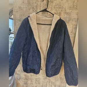Blue Cream Jacket with Unique Design